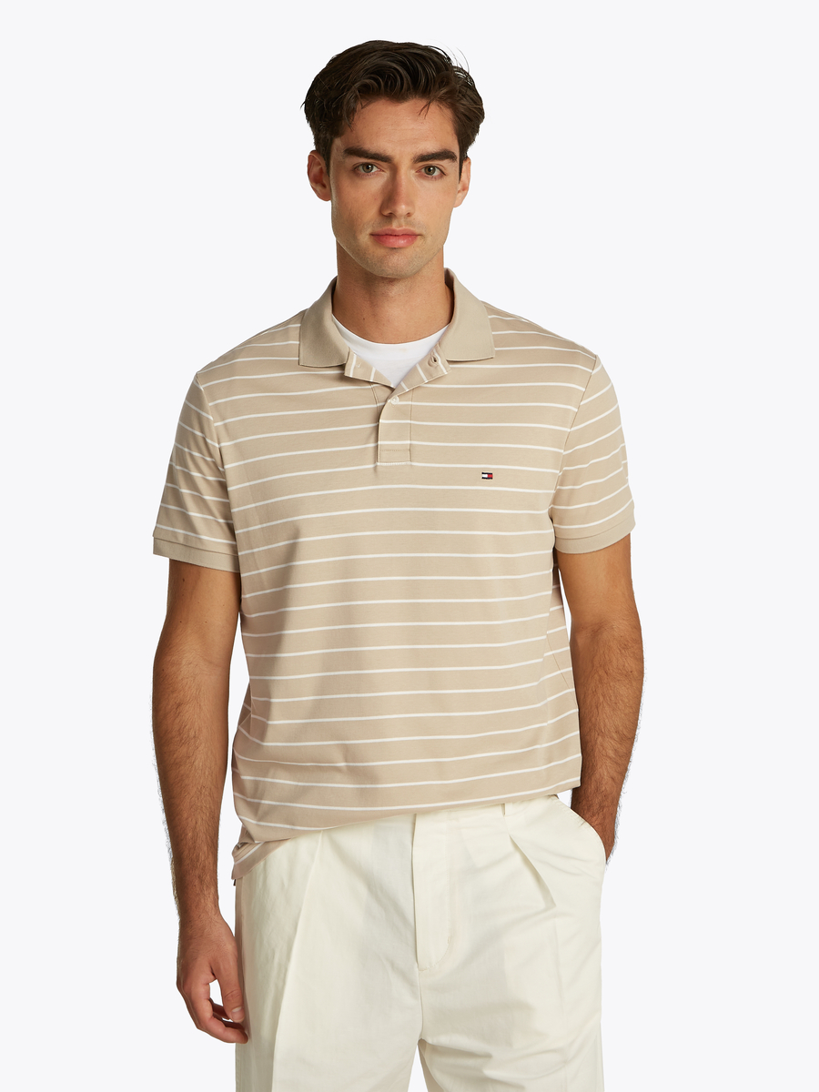 Polo van het merk Tommy Hilfiger in het Beige