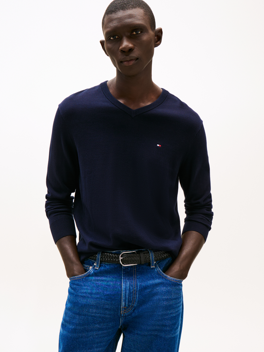 Sweater van het merk Tommy Hilfiger in het Marine