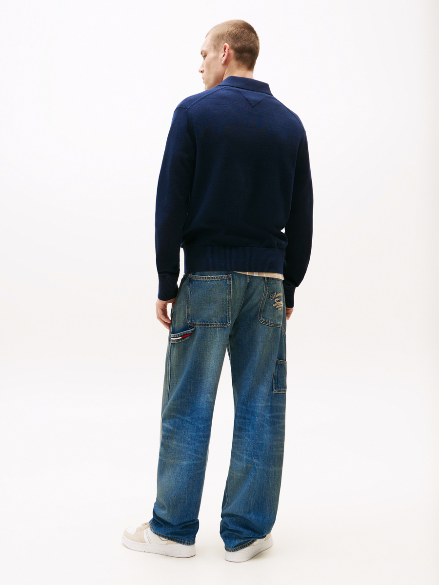 Polo van het merk Tommy Jeans in het Marine