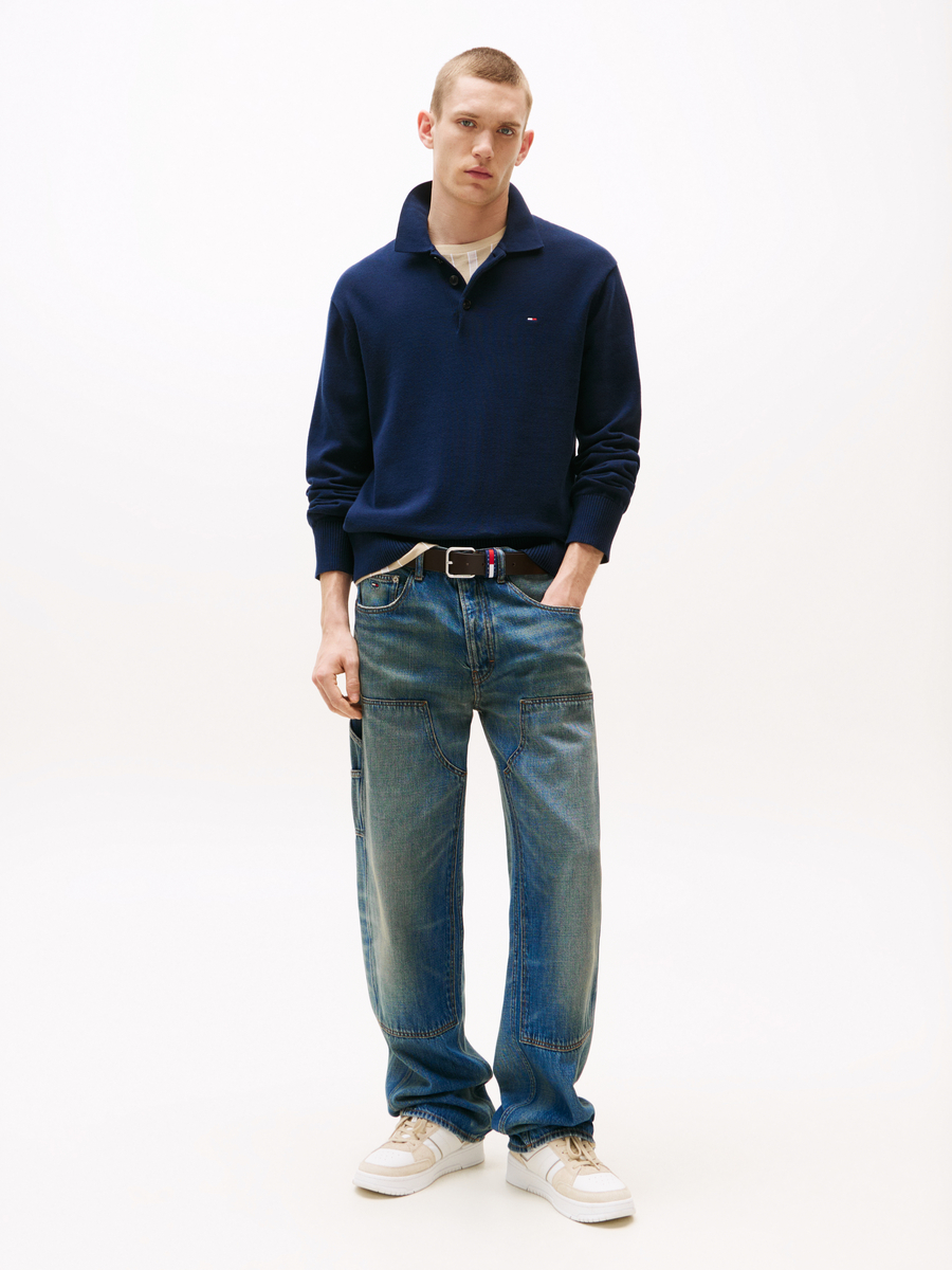 Polo van het merk Tommy Jeans in het Marine