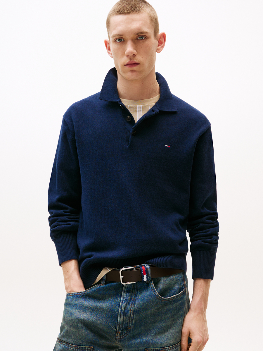 Polo van het merk Tommy Jeans in het Marine