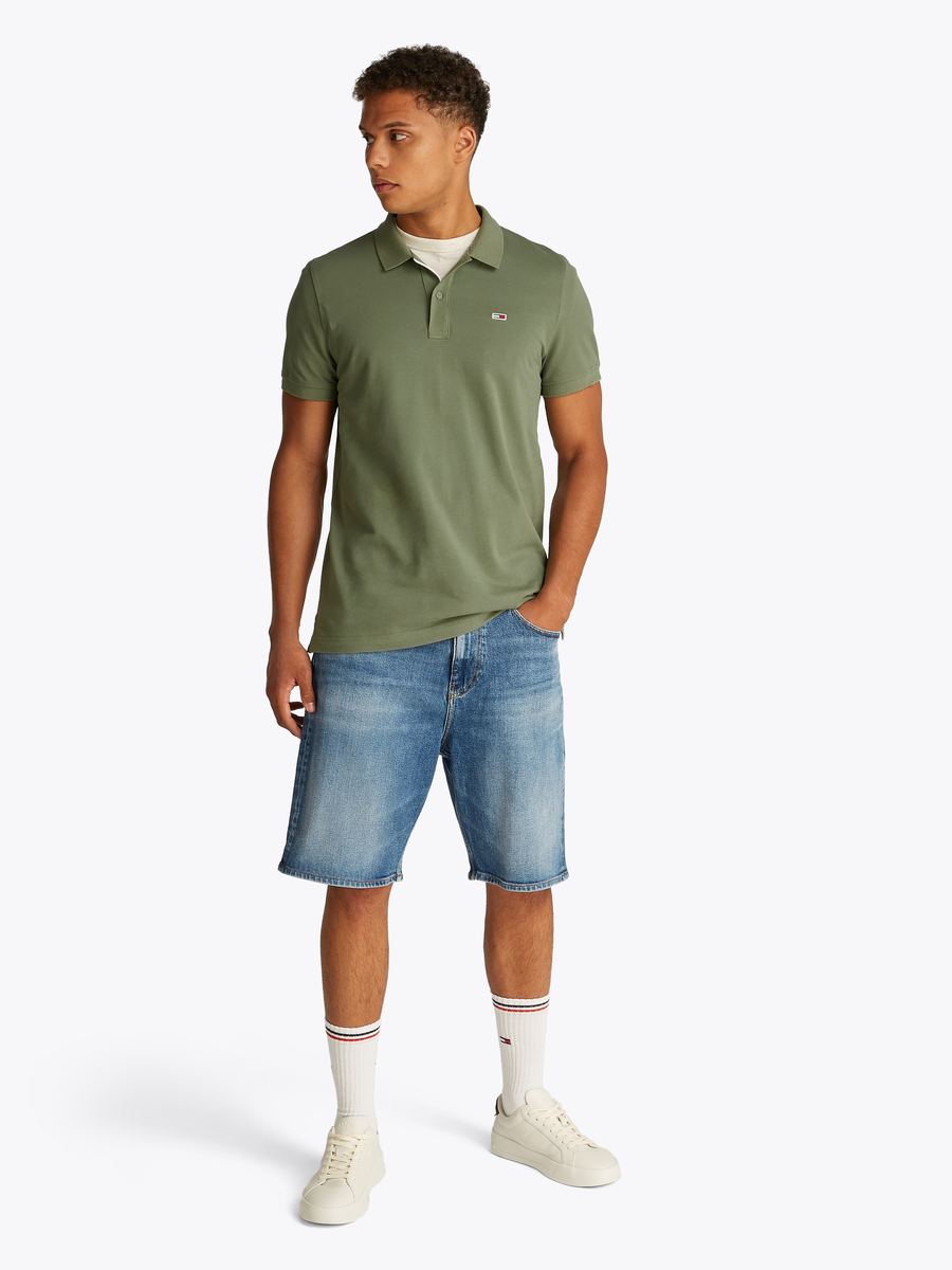 Polo van het merk Tommy Jeans in het Groen