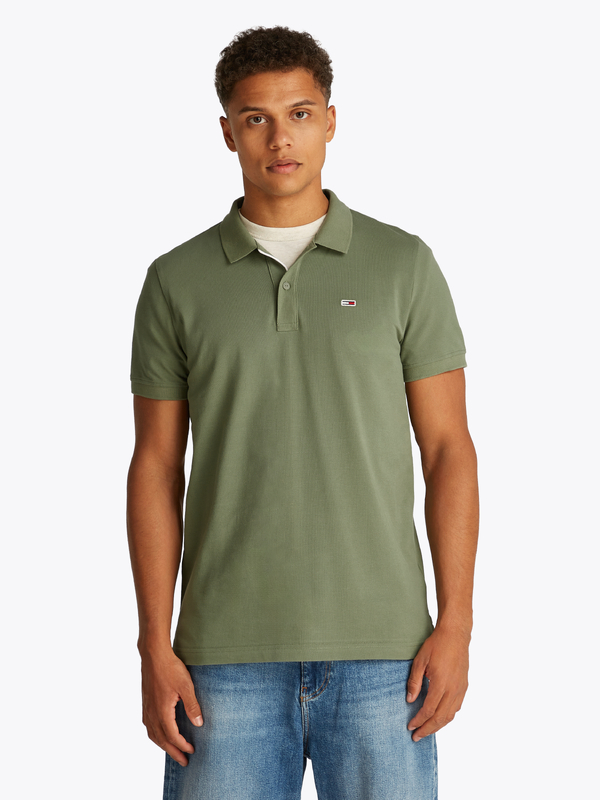 Polo van het merk Tommy Jeans in het Groen