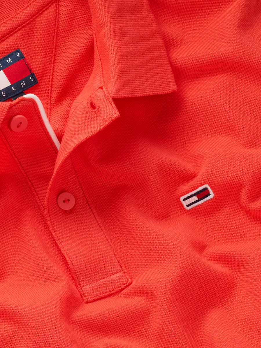 Polo van het merk Tommy Jeans in het Rood