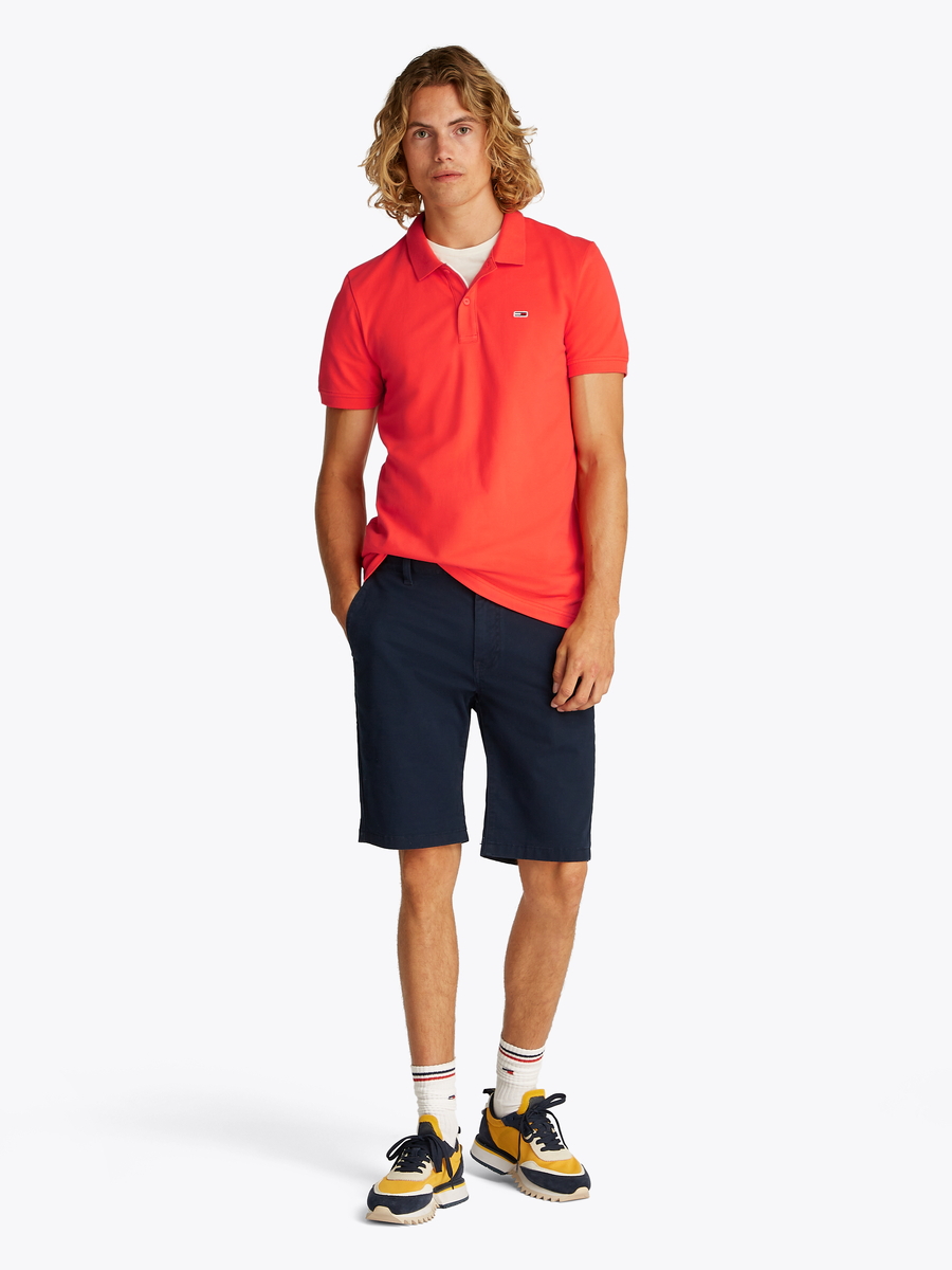 Polo van het merk Tommy Jeans in het Rood