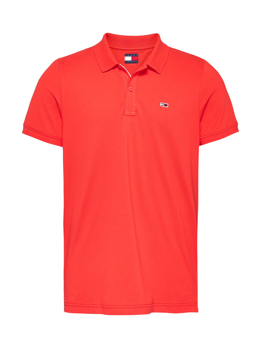 Polo van het merk Tommy Jeans in het Rood