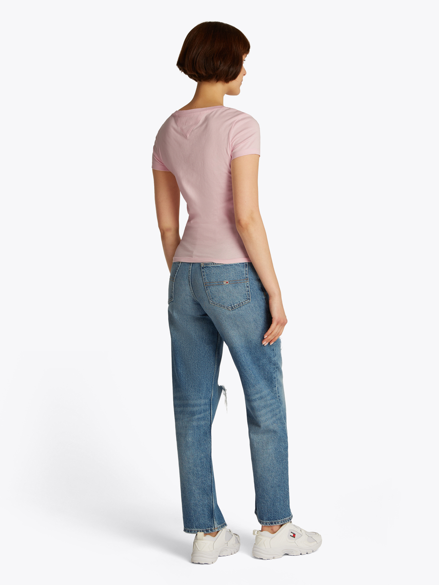 T-shirt van het merk Tommy Jeans in het Roze