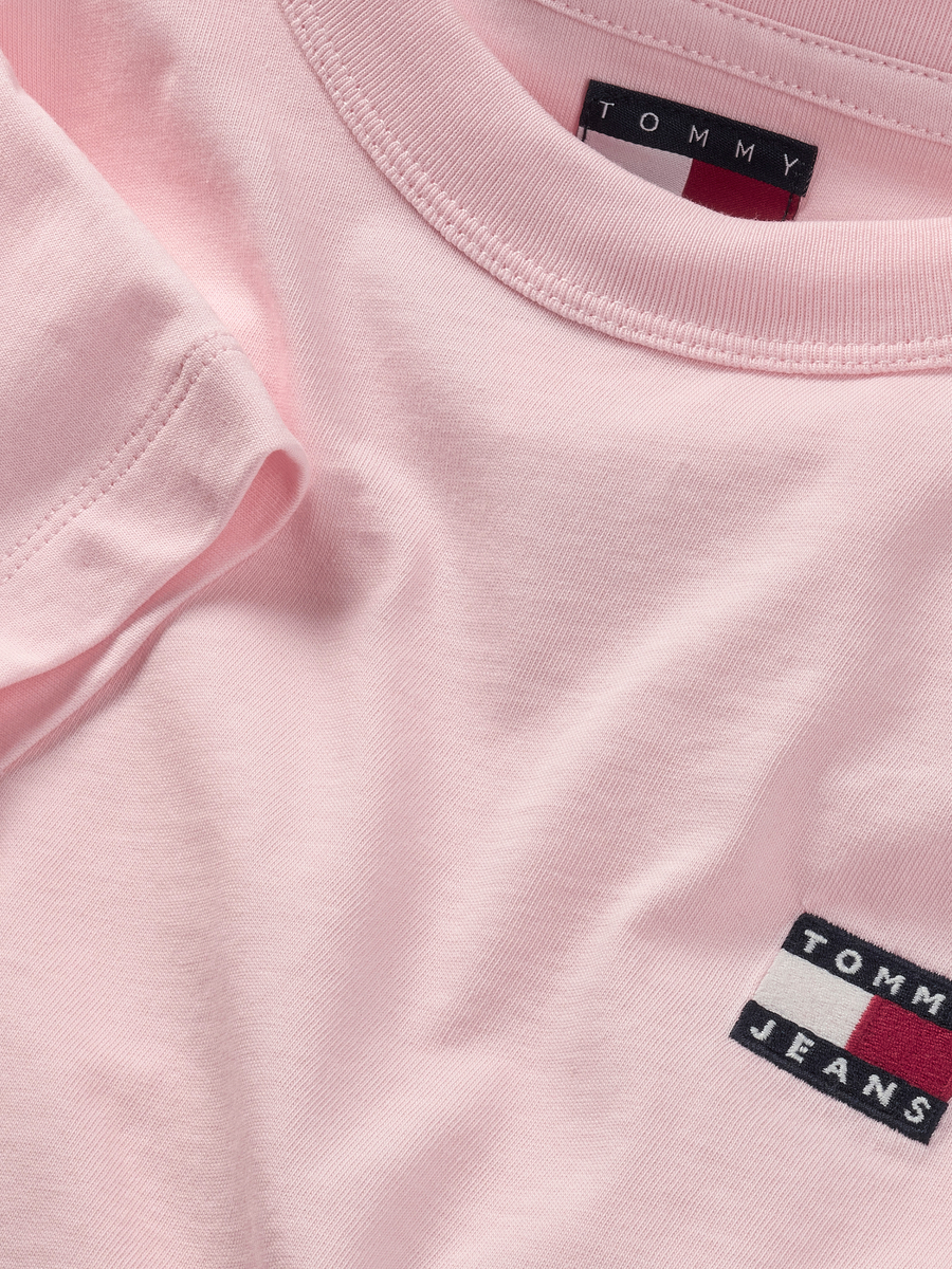 T-shirt van het merk Tommy Jeans in het Roze