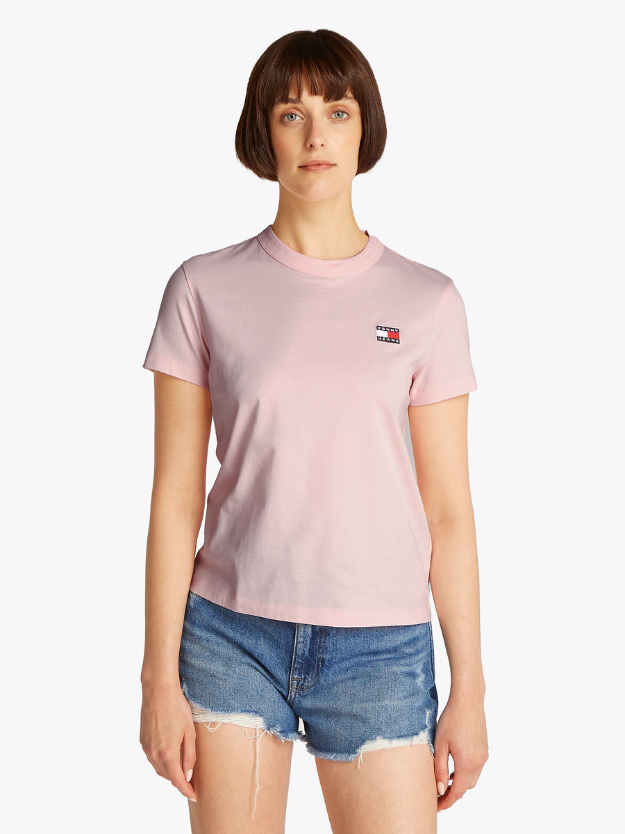 T-shirt van het merk Tommy Jeans in het Roze
