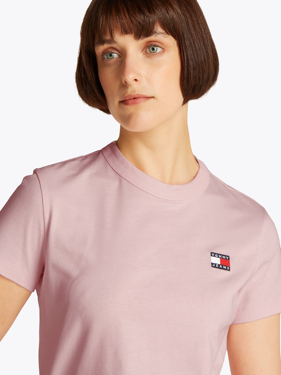 T-shirt van het merk Tommy Jeans in het Roze