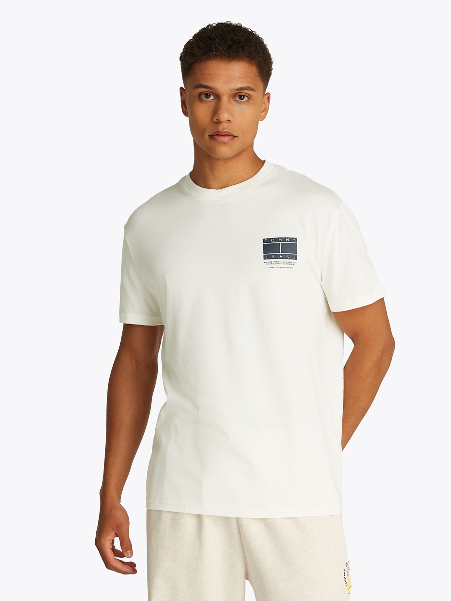 T-shirt van het merk Tommy Jeans in het Ecru