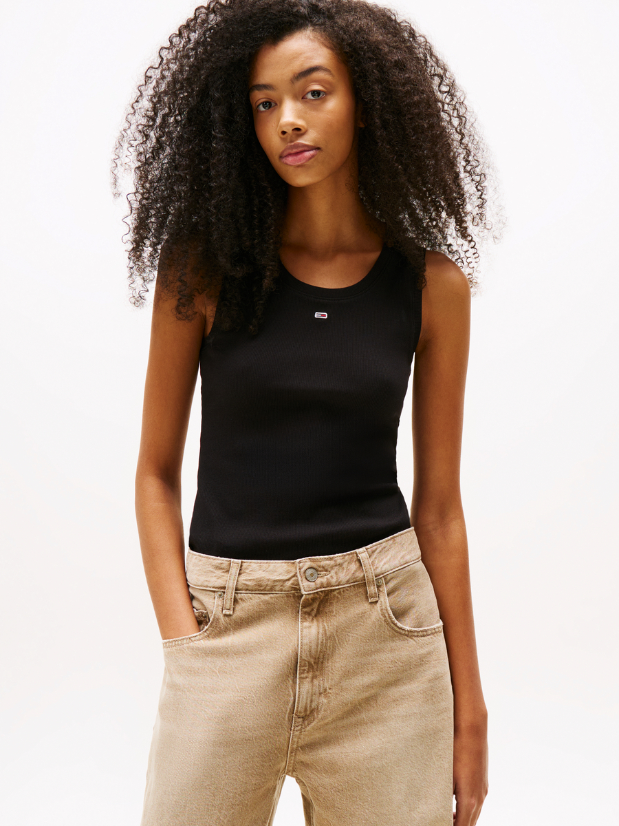 Top van het merk Tommy Jeans in het Zwart