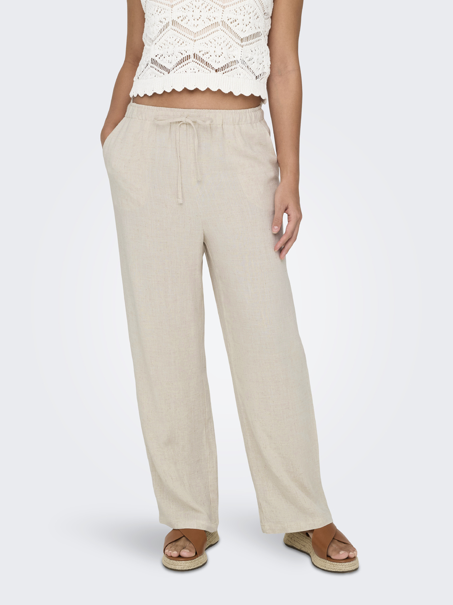 Broek van het merk Only in het Beige