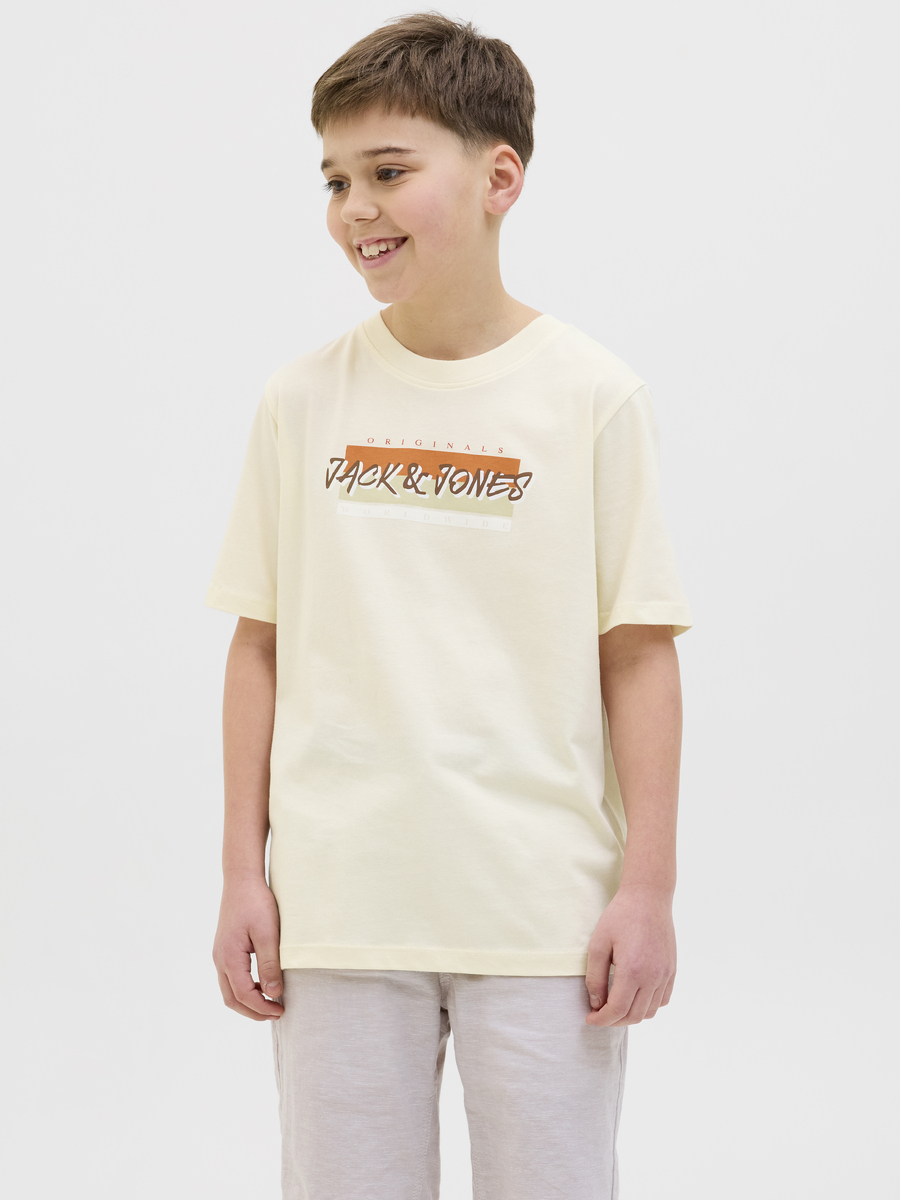 T-shirt van het merk Jack & Jones Junior in het Beige