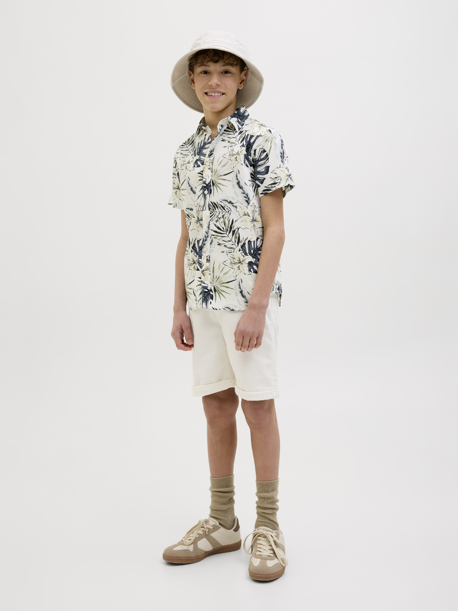 Hemd van het merk Jack & Jones Junior in het Ecru