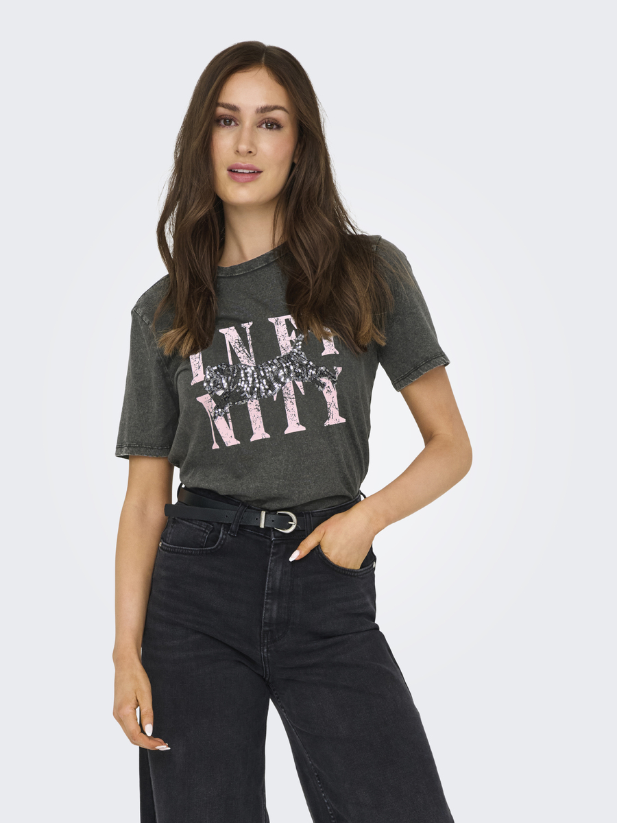 T-shirt van het merk Only in het Zwart