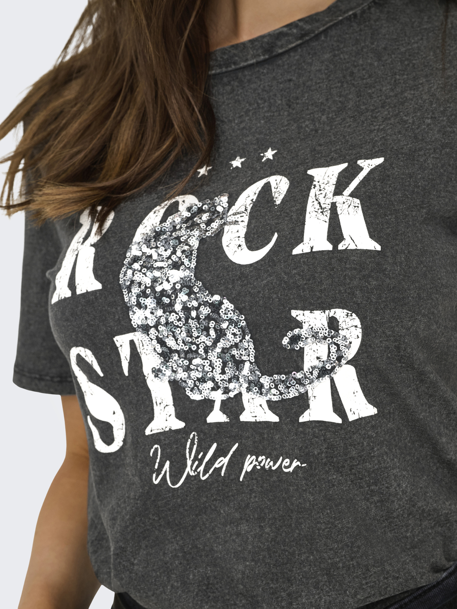 T-shirt van het merk Only in het Zwart