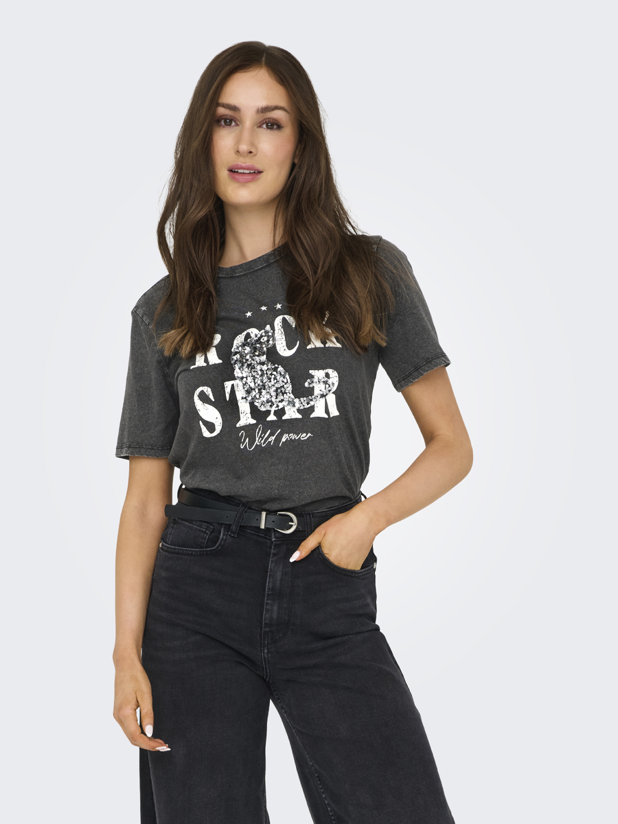 T-shirt van het merk Only in het Zwart