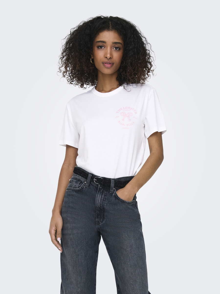 T-shirt van het merk Only in het Wit