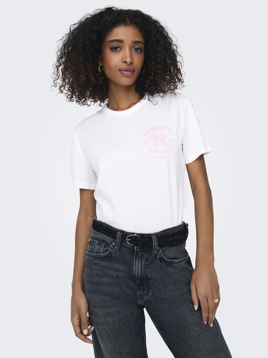 T-shirt van het merk Only in het Wit