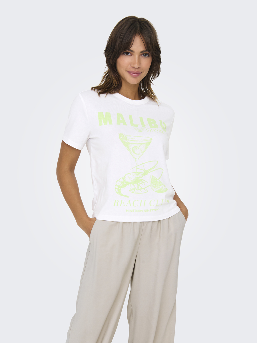 T-shirt van het merk Only in het Wit