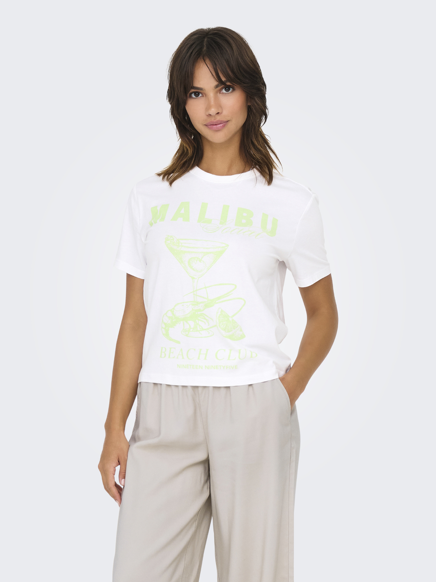 T-shirt van het merk Only in het Wit