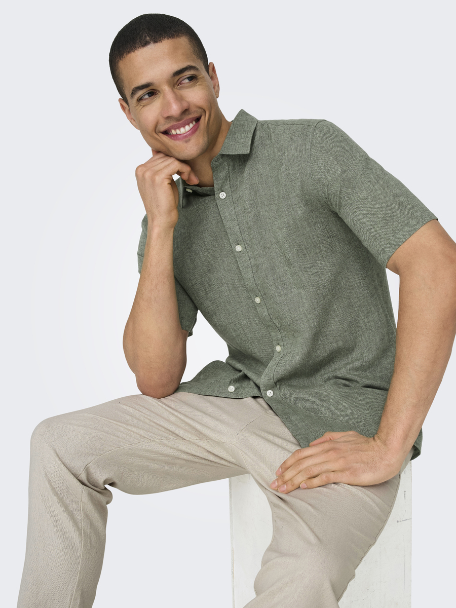 Hemd van het merk Only & Sons in het Groen