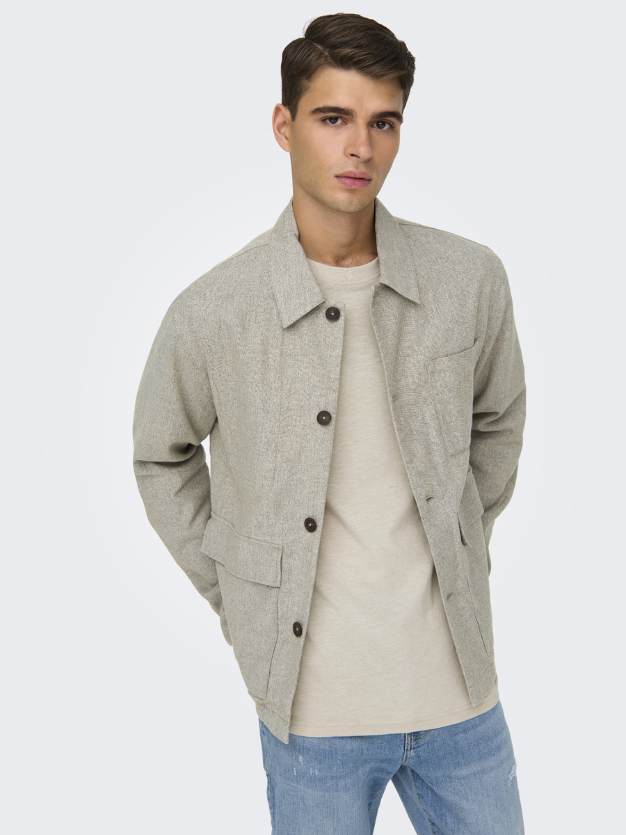Jacket van het merk Only & Sons in het Ecru