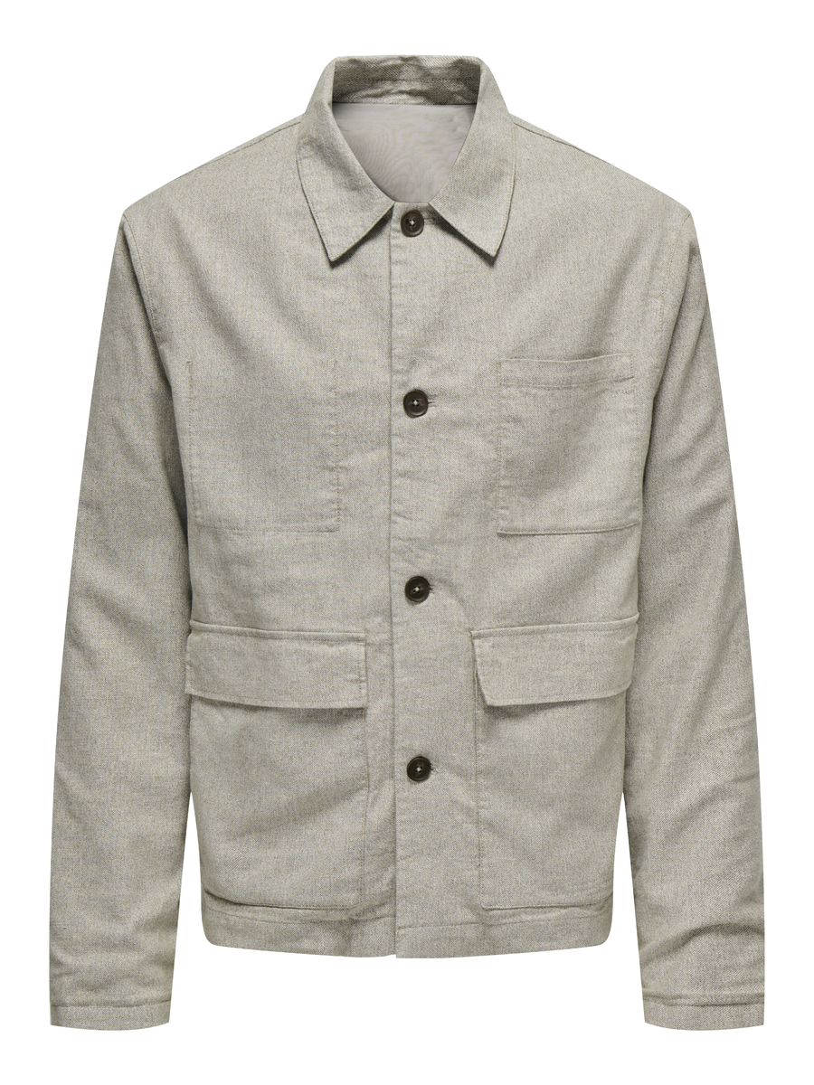 Jacket van het merk Only & Sons in het Ecru