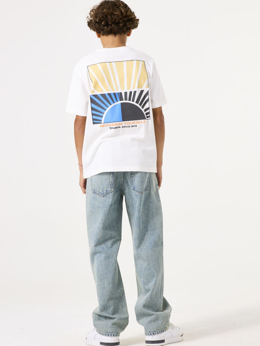 T-shirt van het merk Garcia in het Ecru