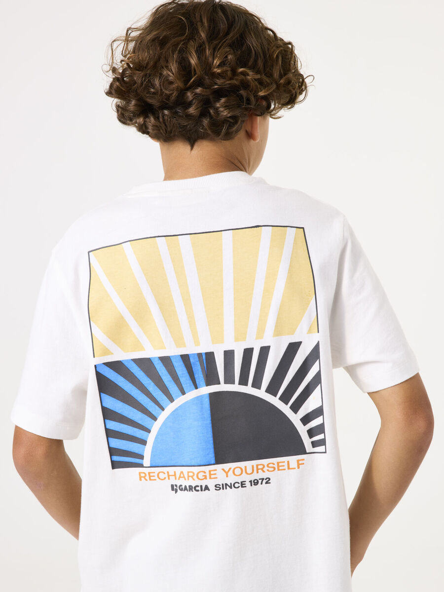 T-shirt van het merk Garcia in het Ecru