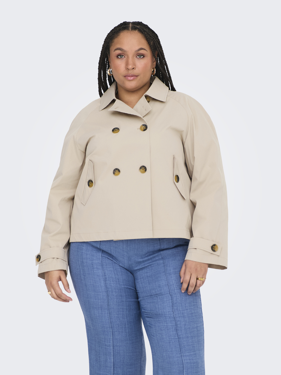 Jacket van het merk Only Carmakoma in het Beige