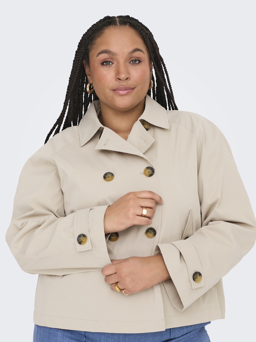 Jacket van het merk Only Carmakoma in het Beige