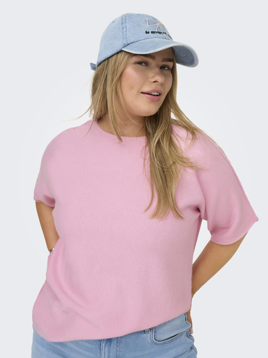 Pull van het merk Only Carmakoma in het Roze