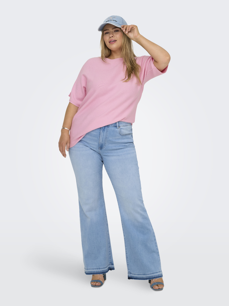 Pull van het merk Only Carmakoma in het Roze