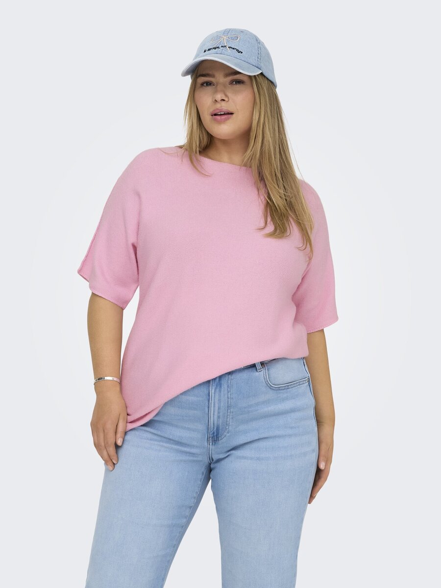 Pull van het merk Only Carmakoma in het Roze