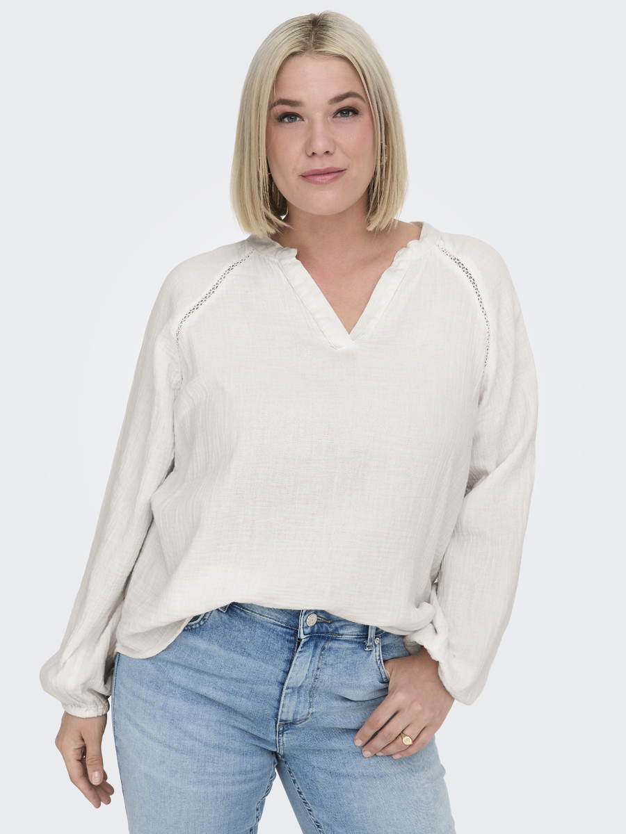 Top van het merk Only Carmakoma in het Beige