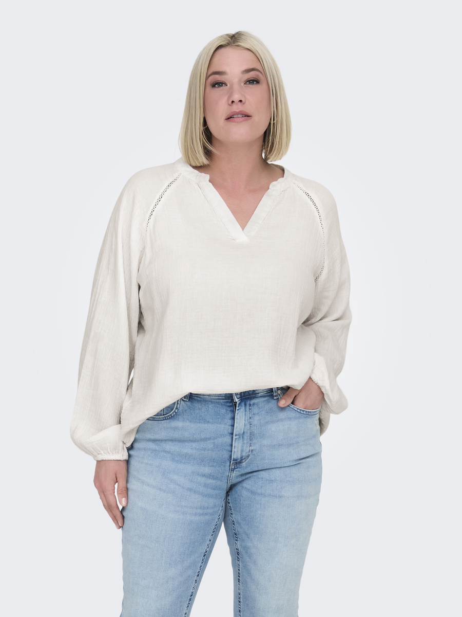 Top van het merk Only Carmakoma in het Beige