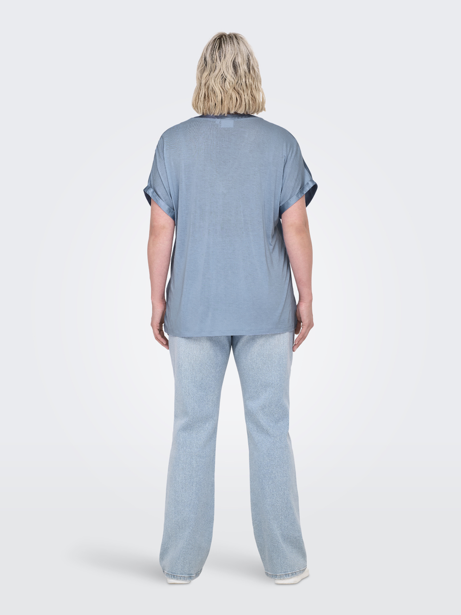 Top van het merk Only Carmakoma in het Blauw