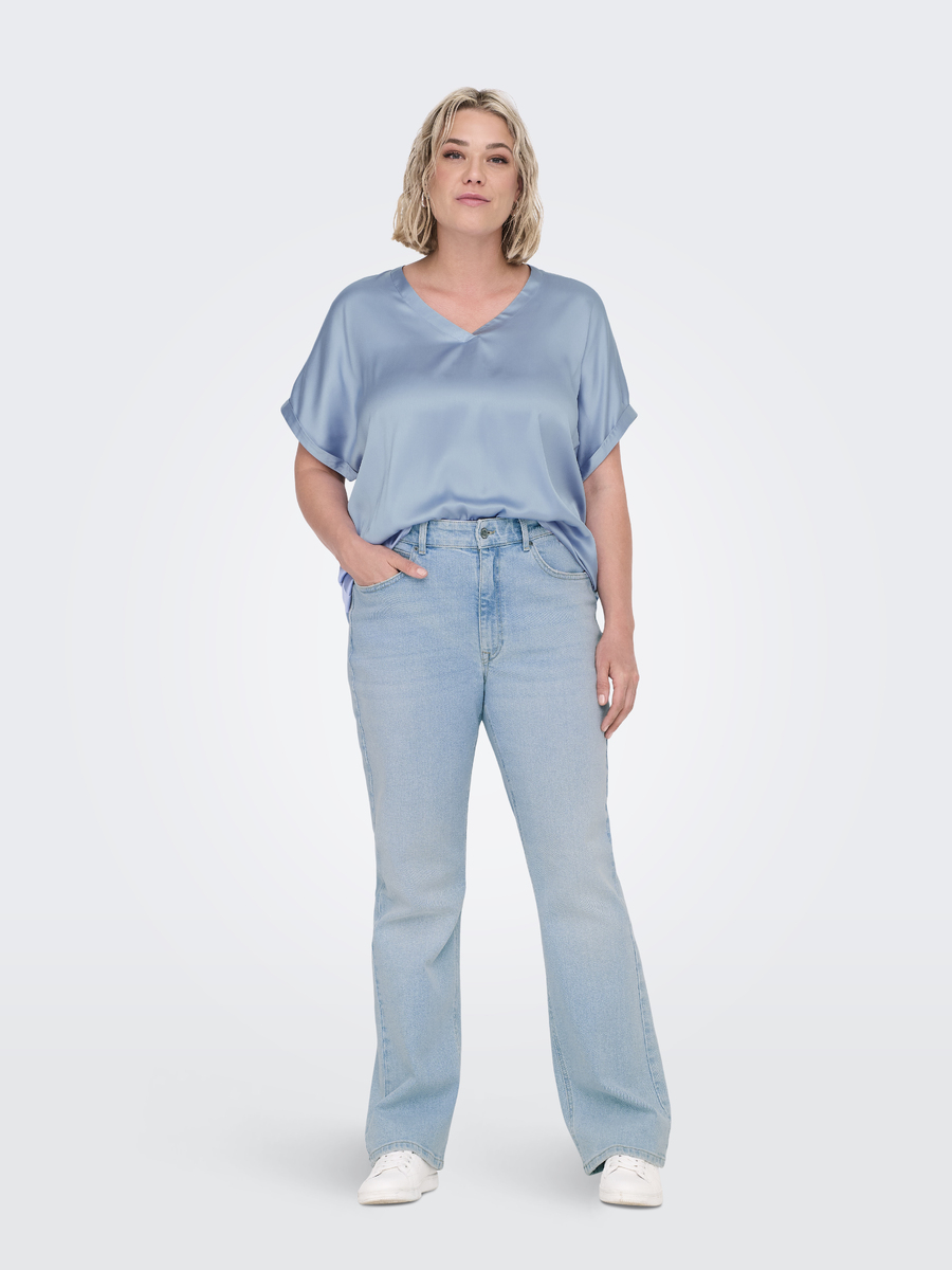 Top van het merk Only Carmakoma in het Blauw