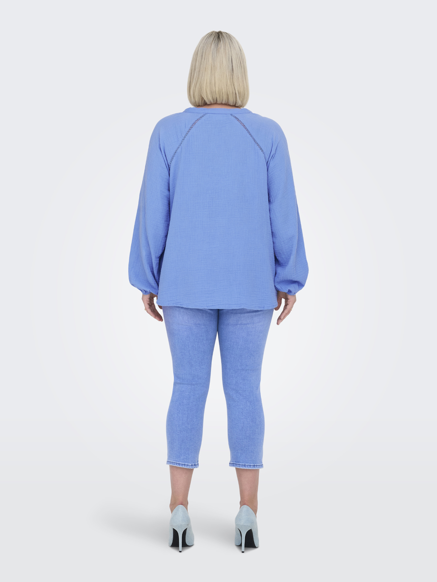 Top van het merk Only Carmakoma in het Blauw