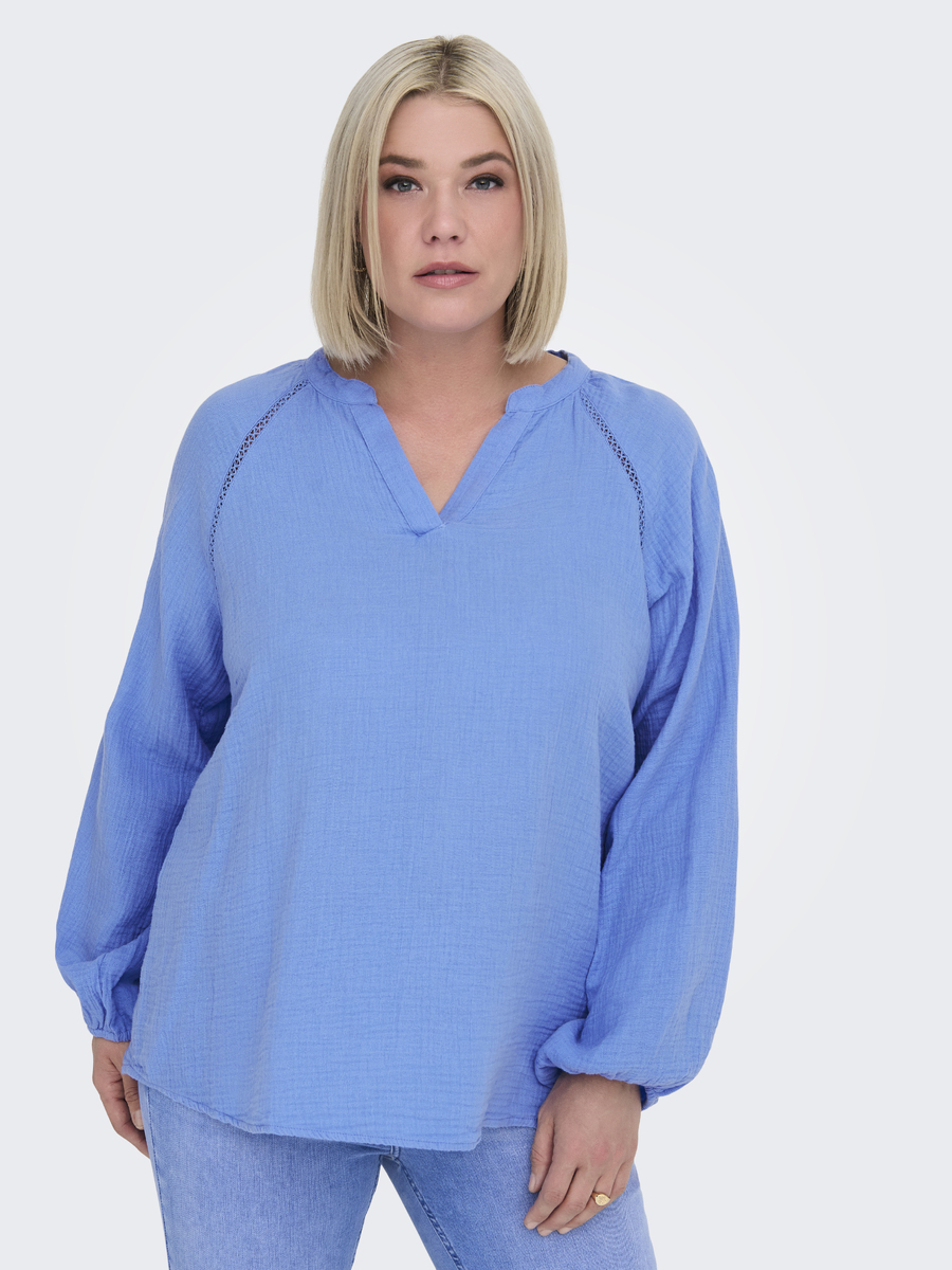 Top van het merk Only Carmakoma in het Blauw