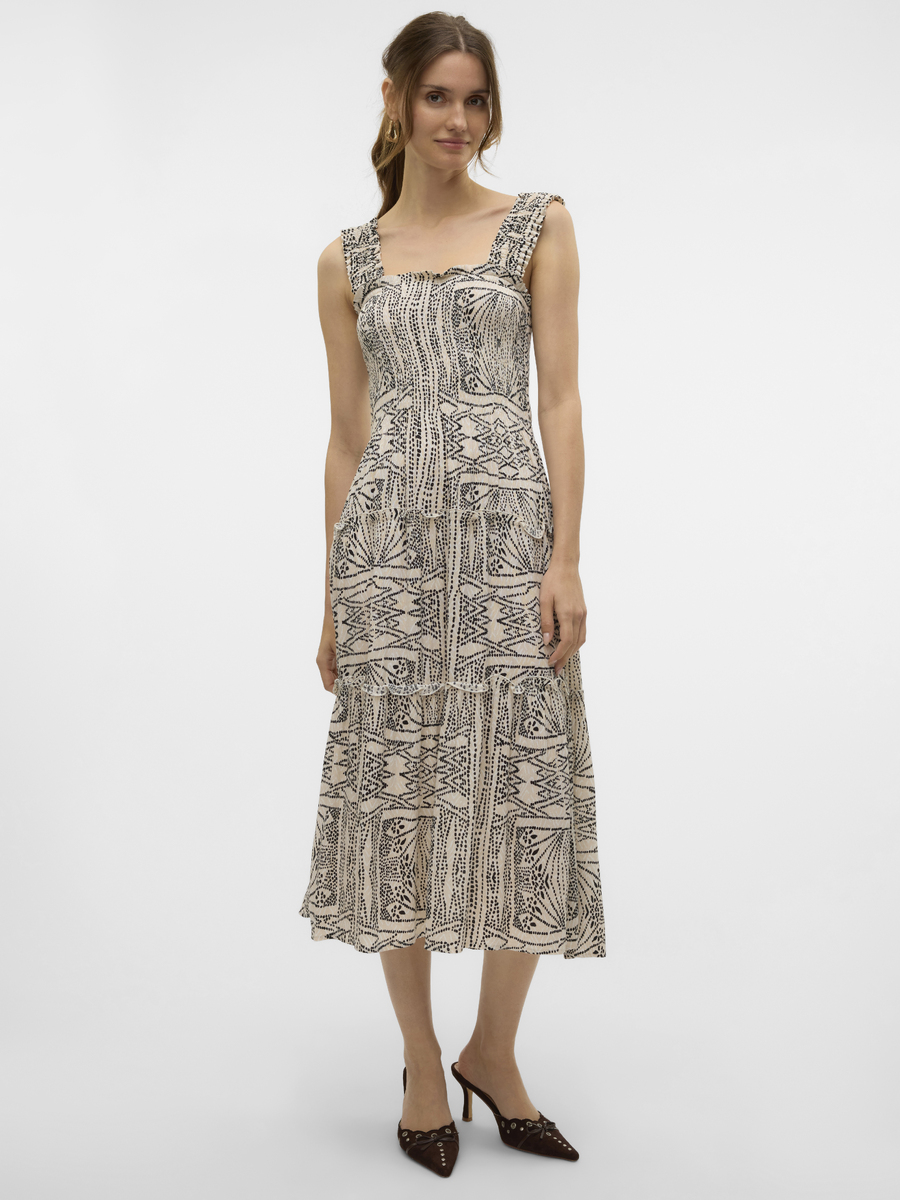Kleed van het merk Vero Moda in het Beige
