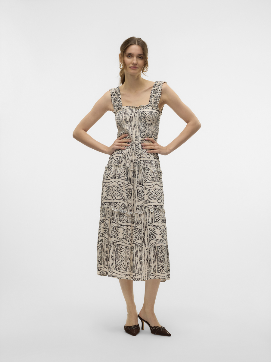 Kleed van het merk Vero Moda in het Beige