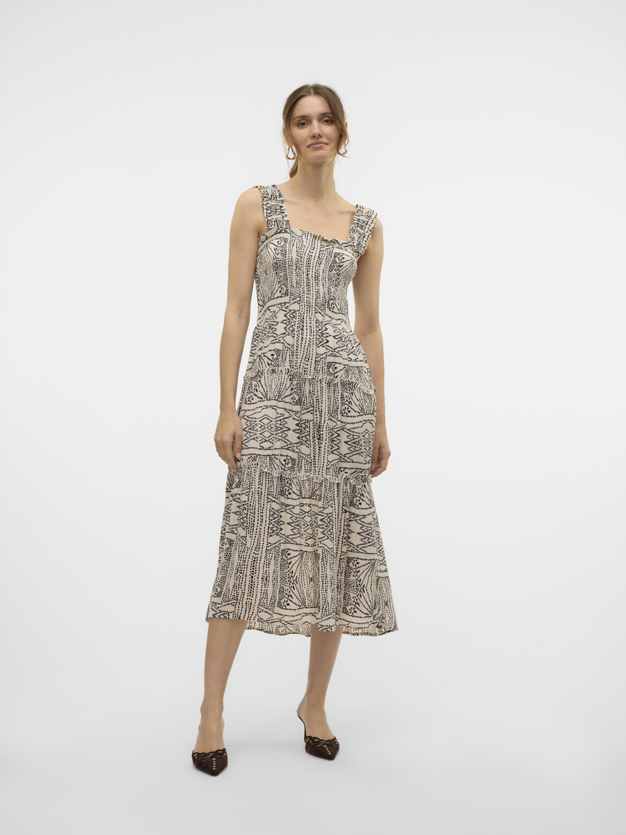 Kleed van het merk Vero Moda in het Beige