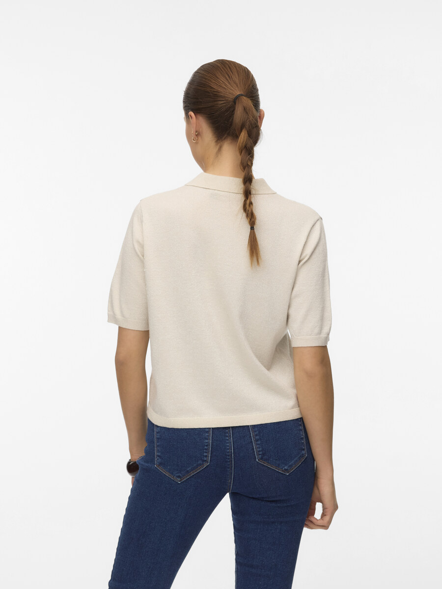 Polo van het merk Vero Moda in het Beige