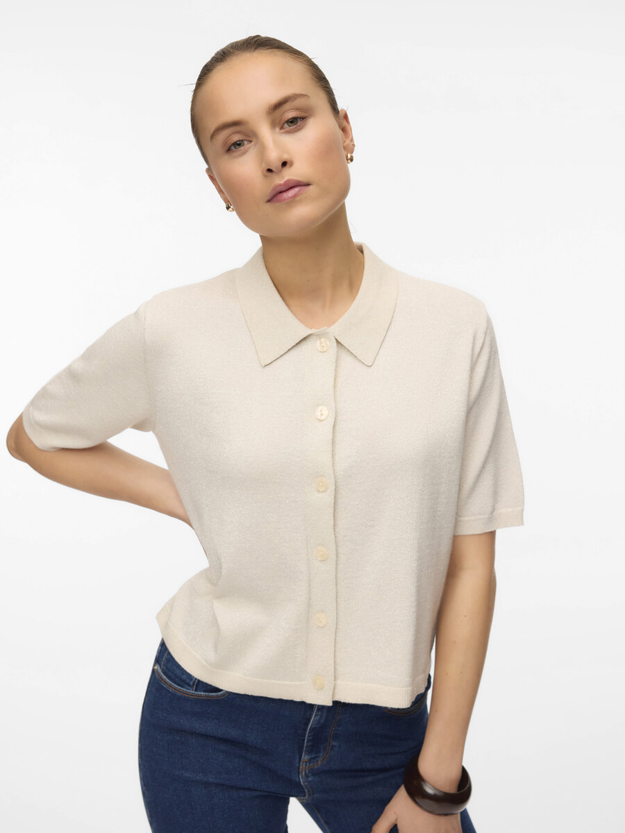 Polo van het merk Vero Moda in het Beige