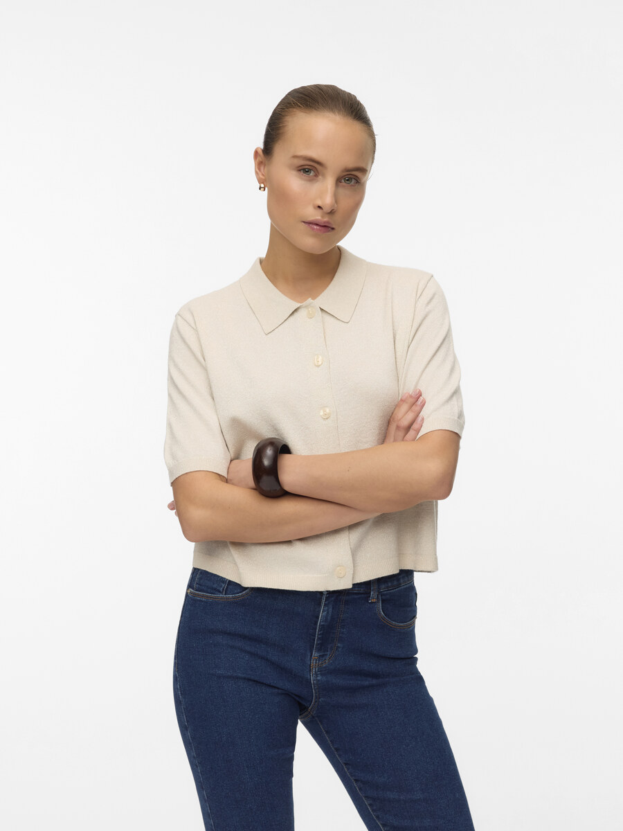 Polo van het merk Vero Moda in het Beige