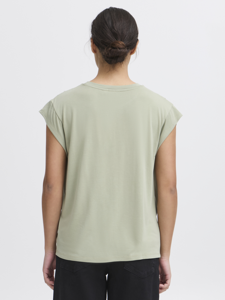 T-shirt van het merk Ichi in het Kaki