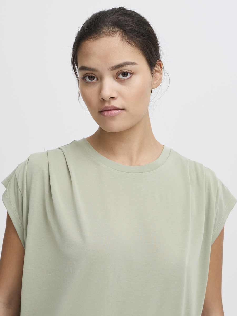 T-shirt van het merk Ichi in het Kaki